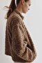 Oversized teddy jacket