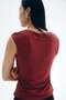 Draped cap-sleeved top - 4