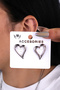 Silver Color Heart Women's Earrings - 2