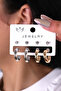 8-Piece Gold and Silver Color Hoop Women's Earrings