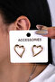 Gold Color Heart Women's Earrings