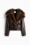 Collared biker jacket - 6