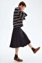 Pleated denim skirt - 2