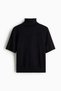 Fine-knit polo-neck top - 5