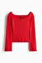 Rib-knit off-the-shoulder top - 6