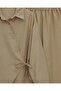 Cross-Buttoned, Side-Tied Wool Effect Suit - Mink - 5