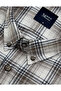 Men's Regular Fit Winter Long Sleeve Button-Up Collar Single Pocket Plaid Brown Shirt 3777Ka - 2
