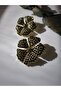 Special Plated Black Zircon Stone Brand Model Flower Earrings