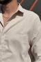 Men'S, Embroidered Detail, Regular-Fit, Winter-Spring, Slim Corduroy Shirt G16 - 5