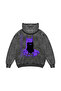 Bat Bat Printed Oversize Unisex Washable Black Hoodie