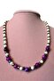 - Özlem 9422 2029 Handmade - Hematite - Purple Agate Natural Stone Necklace and Bracelet Set - 3