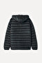 Men's Navy Blue Quilted Hooded Puffer Coat - 6