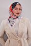 وشاح قطني بنمط عرقي من السلمون