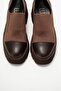 Grena Brown Leather Scuba Women's Thick Soled Casual Shoes - 2