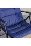 Vista 1 + 2-Seater Balcony Set - Blue Steel Folding Chairs & Coffee Table - Outdoor Living - 3