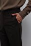 Brown Tapered Fit Men's Pants - 4