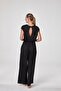 Women's Black Backless Wide Leg Modal Premium Jumpsuit C7T4N5O2 - 2