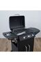 4 Burner Gas BBQ Grill Station - Black Steel Outdoor Cooking & Camping Accessory - 4