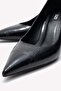 Black-Women's Short Heeled Croco Stiletto - 3