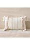 Woven Outdoor Cushion 30x45cm - Oatmist Beige, Durable PET Yarn, Ideal for Garden Decor