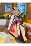 Patterned Cotton Soft Shawl Soon Series Brown Cream Rose Ps115 - 5