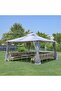 Miraj 4x4m Outdoor Gazebo with Seating, Tables, Curtains & Mosquito Nets - Beige, 1 Year Warranty - 3