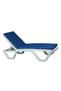 Emily Lounger Cushion - Waterproof Textile, Blue Outdoor Sun Lounger Cushion (Lounger Not Included) - 2
