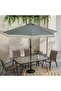 Oasis 2.7m Outdoor Umbrella with Tassel - Grey Polyester, 6-Month Warranty, No Base Included - 4
