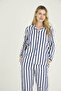 Valentine's Day Concept Women's and Men's 2-Piece Striped Pattern Pajama Set Special for Couples