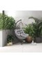 Loria One-Seater Swing Chair - Walnut/Grey - Stylish Outdoor Living with 1 Year Warranty - 2