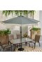 Oasis 2.7m Outdoor Umbrella with Tassel - Grey Polyester, 6-Month Warranty, No Base Included - 2