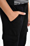 F4171 Black Boys' Elastic Waist Cargo Sweatpants - 5