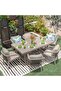Manchester Hills 1 + 6-Seater Outdoor Dining Set - Grey - Durable with 3-Year Warranty - 2