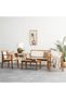 Rozana 4-Seater Outdoor Sofa Set - Solid Natural Wood, Beige, 1 Year Warranty, Vietnam - 3