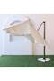 New Almira 3x3m Outdoor Umbrella with Cross Base - Beige, Aluminum & Polyester, 1-Year Warranty - 4