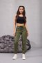 Women's High Waist Stretch Fabric Relaxed Fabric Jogger Pants Elastic Waist Trousers - 5
