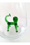 Green Balloon Cat Glass Figured Water Cup - 3