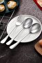 7 Piece Steel Presentation Serving Spoon Cutlery Knife Spatula Set Mt154By - 5