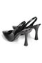 Margaret Flexible Soft Non-Slip Sole (10 cm) Black Patent Leather Open Elastic Women's Thick Heeled Shoes - 4