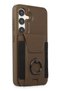Hbc-228 Havana Magnet Cover with Business Card Holder Compatible with Samsung Galaxy S24 - Titan Gray