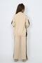 Young Girl Sport Style Beige Black Striped Comfortable Fit Tracksuit Set - 4