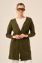 Women's Self-Tie Knitwear Cardigan Khaki 20727