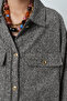 Women's Double Pocketed Winter Jacket with Gold Buttons - 3
