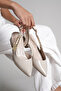 Marisse Women's Pointed Toe Open Back Low Heel Classic Heeled Shoes - 4