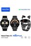 HainoTeko12 Waterproof Smartwatch With Built-in Wireless Earbuds Large Screen AMOLED Displ