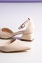 Comfortable Block Heeled Modern Ankle Strap Women's Shoes - 4