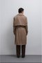 A25Y5010 Mink Belt Detail Coat Is a Wide Cut. - 3