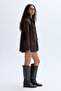 Women's Brown Velvet Collar Oversize Coat Jacket - 3