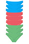 Litaetrend 9 Pieces Super Eco Set Lycra Women's Slip Panties Green Fuchsia Blue