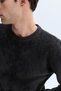 Men's Anthracite Fleece Crew Neck Sweatshirt - 4